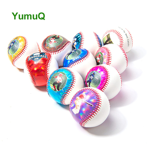 Palline da Baseball YumuQ Personalizzate in PVC Grigio e Bianco - Palline Ufficiali per Allenamento e Pratica per Bambini e Ragazzi - Product Image 1