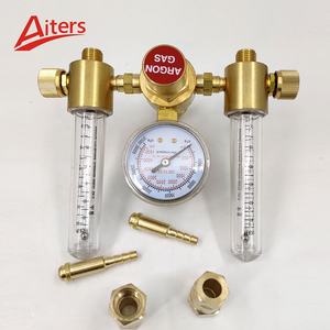 Ar gaz Argon basınç düşürücü MIG TIG akış ölçer kontrol vanası kaynak regülatörü çift tüp kabarcık sayacı akvaryum debimetre - Product Image 6