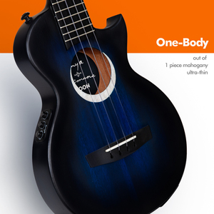 Ukulele Tenor Enya en Acajou Taimane Moon Signature Tout Solide 5 Cordes Touche en <span class=keywords><strong>Richlite</strong></span> 26 Pouces avec Micro Intégré et Gig Bag Inclus - Product Image 4