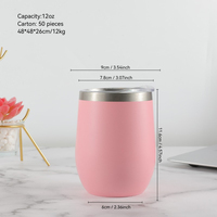 Gobelets personnalisés de 12 oz pour mariage, bouteilles d'eau en acier inoxydable, gobelets isothermes, vente en gros pour cadeaux, Saint-Valentin
