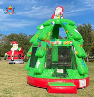 Château gonflable pour enfants, Père Noël et Grinch, en PVC écologique, pour fêtes de fin d'année, décoration de Noël intérieure et extérieure, en solde