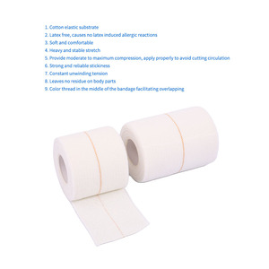 เทปผ้าฝ้ายสีขาว 100% ขนาด 4.5 ม.*7.5 ซม. แบบยืดหยุ่นผสมซิงค์ออกไซด์ สำหรับขายส่ง - Product Image 4