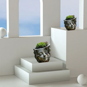 Maceta Creativa de Resina para <span class=keywords><strong>Plantas</strong></span> <span class=keywords><strong>Suculentas</strong></span>, Decoración del Hogar, Jardín - Product Image 5