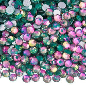 Strass en cristal à dos plat Oleeya en gros, tailles SS3-SS30, couleurs variées pour ongles scintillants de Noël - Product Image 5