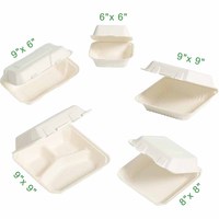 Assiettes en papier robustes résistantes à la flexion, en canne à sucre, compostables, taille moyenne, barquettes jetables pour tacos, viande, sandwichs, desserts