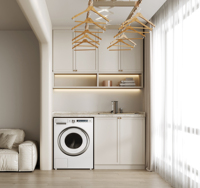 Meuble de salon avec tiroirs et rangements, unité de rangement pour balcon, taille personnalisée