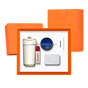 Новейший стиль деловой набор товаров на заказ корпоративный логотип рекламная кружка + динамик + Сейф внешний аккумулятор подарочный набор роскошный рекламный - Product Image 1