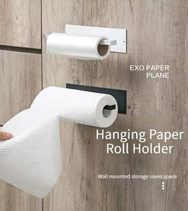 Estante Adhesivo de Pared sin Perforaciones para el Hogar, Soporte de Papel Higiénico Antioxidante de un Solo Nivel, Estante de Almacenamiento para Cocina y Baño, para Vajilla - Product Image 2