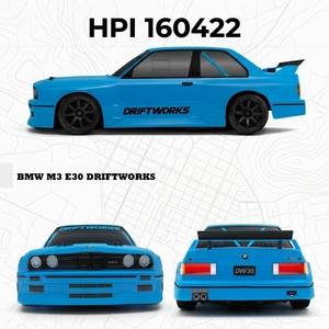 Voiture RC électrique tout-terrain HPI 160422 1/10 <span class=keywords><strong>E30</strong></span> M3 RS4 Sport 3 4WD, 2,4 GHz, étanche, transmission par arbre, pour drift et touring - Product Image 1