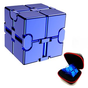 Úc Hợp kim nhôm mục tiêu gấp kim loại câu đố lắp ráp mới lạ Infinity Magnetic Cube với trường hợp quà tặng cho tự kỷ - Product Image 1