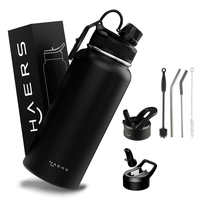 Bouteille d'eau isolée en acier inoxydable à double paroi pour le sport en plein air Haers 12oz/24oz/32oz/40oz/64oz