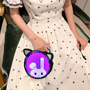 กระเป๋าเป้สะพายหลัง LED ทรงกลมแบบสายสะพายโชว์กระเป๋าน่ารักสีฉูดฉาดสว่างสดใสมีไฟเรืองแสง - Product Image 5