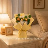 Petit bouquet de fleurs en fil de laine tricotées à la main BH - Anniversaires, Journée des enseignants, Saint-Valentin |   Échantillonnage personnalisable 24 heures sur 24