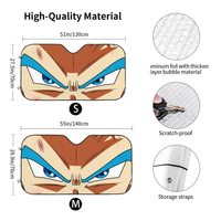 Pare-soleil pliable Dragon Ball Z Dragonball Anime 70x130cm en film pour pare-brise de voiture, accessoire de style automobile