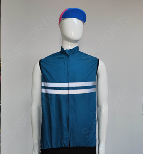 Maillot de cyclisme réfléchissant haut coupe-vent vtt vélo de <span class=keywords><strong>route</strong></span> <span class=keywords><strong>Gilet</strong></span> sans manches vélo Cycle manteau séchage rapide sublimé vent <span class=keywords><strong>gilet</strong></span> OEM - Product Image 3