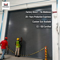 Porte enroulable industrielle résistante au vent, porte enroulable en acier pour entrepôt, usine, centre logistique