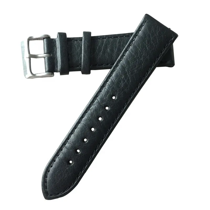 High-quality full grain top grain natural customized padded integrated quick-release genuine leather watch band16 18 20 22 24mm