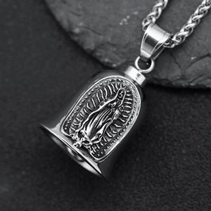 Bijoux religieux Vierge Marie, clochette Gremlin Biker, anti-ternissement, PVD, acier inoxydable 316L, breloque pour collier homme, cadeau, vente en gros - Product Image 4