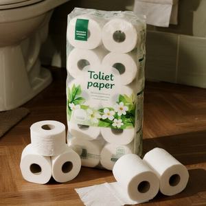 بسعر الجملة من المصنع 10 لفات/كرتون ورق تواليت منزلي من لب الخشب البكر ورق تواليت - Product Image 1