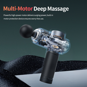 Nueva Pistola de Masaje Eléctrica ABS de 1500 mAh con 4 Cabezales de Masaje, Masajeador Muscular de Tejido Profundo con Control de Velocidad de Batería para Cintura, Piernas y Cabeza - Product Image 3