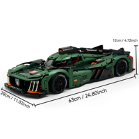 Guly 10616 Hypercar Prototype, Coche de Carreras de Resistencia, Escala 1:8, Bloques de Construcción Mecánicos, Modelo Coleccionable para Aficionados Adultos