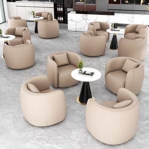 As Is Well Known Luxury Leather Single Sofa Negotiation Chair Set For Hotel Lobby <b>Office</b> Reception Durable - Product Image 2