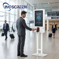 Pantalla Táctil LCD INGSCREEN para Interiores, con Reconocimiento de Códigos QR, Códigos de Barras de Productos, Pedidos de Autoservicio, Pago, Impresora, SDK
