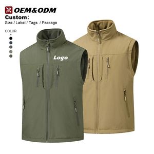 Winter Men's Waistcoats Windproof and Warm Outdoor Work Fishing Multi Pocket Hunting <b>Vest</b> Embroidery Customized Logo <b>Vest</b> - Product Image 1