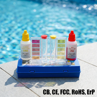 Kit de Prueba para Piscina, Kit Básico de Prueba de PH y Cloro de 15 ml para Piscinas, Reactivo de Prueba de Calidad del Agua OTO para Medir el Cloro Residual