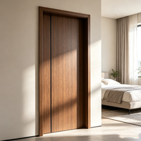 Puertas Interiores de Madera Maciza Minimalistas con Borde Estrecho y Aislamiento Acústico para Uso en Hoteles - Venta al por Mayor de Conjunto Completo
