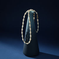 Collier à plusieurs rangs en alliage de style français TANGPEI avec fausses perles, bijoux de mode