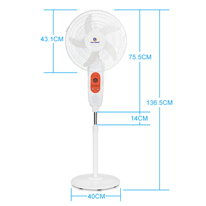 Ventilateur de recharge alimenté de 16 pouces ventilateur solaire avec panneau solaire rechargeable ventilateur solaire 12v cc - Product Image 5