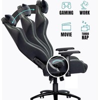 Chaise de jeu Razer avec soutien lombaire adaptatif (cuir EPU premium, coussins en mousse haute densité entièrement réglables)