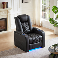Canapé inclinable électrique moderne en cuir véritable à deux places, zéro gravité, extensible, pour salles de cinéma, appartements et salons