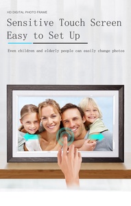 15.6 Inch Smart Digital Photo Frame with WiFi 32GB Storage Easy Photo & Video Sharing via Frameo App Features Clock Function - Product Image 3