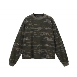 Chemises à manches longues pour hommes imprimées camouflage vintage de haute qualité, t-shirts pour hommes en coton 100% de qualité supérieure, design de créateur - Product Image 4
