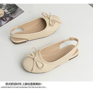 Nouvelle Collection – Chaussures Plates en PU pour Enfants, Semelle Souple, Couleur Unie, Style Princesse, Idéales Printemps-Été – Vente en Gros - Product Image 4
