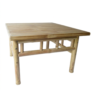 Table de salon moderne de luxe en bambou convertible et pliable avec un design carré pour une utilisation dans le salon - Product Image 1
