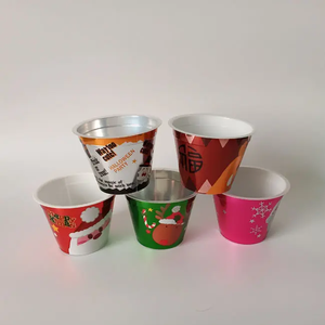 Gobelet à yaourt jetable en plastique écologique à paroi simple de 11 oz avec étiquette personnalisée et impression IML pour boissons froides - Product Image 2