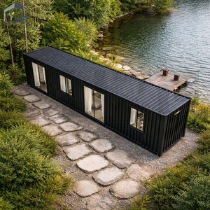 Villa Container Prefabbricata con Struttura in Acciaio Grigio Scuro da 2-4 Camere da Letto per Vita Off-Grid - Product Image 2