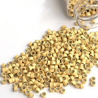 Micro-perles et anneaux de liaison en plastique doublés de silicone de 5*3*3 mm, 500 pièces/boîte, pour extensions de cheveux