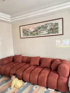 مجموعة مقطعية حديثة من الفولاذ المقاوم للصدأ شقة جديدة كبيرة/صغيرة قماش قابل للإزالة لغرفة المعيشة تكنولوجيا جديدة - Product Image 6