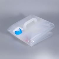 Seau pliable en LDPE de 5L, 10L, 20L avec poignée, étanchéité renforcée, conteneur d'eau translucide pour emballage extérieur – Vente directe usine