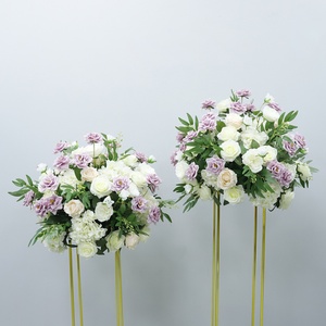 Decoración de Bola de Flores Blancas al por Mayor para Centros de Mesa de Boda, Bola de Flores Artificiales de Rosa de Seda para Decoración de Bodas - Product Image 6