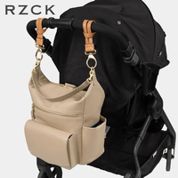 Sac à dos à langer antivol en cuir végétalien grande capacité avec plusieurs compartiments et bretelles rembourrées pour les voyages et les soins de bébé