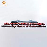 Enseigne murale 3D LED à éclairage frontal avec lettres graphiques irrégulières personnalisées en usine pour enseigne de bar, enseigne de restaurant grill