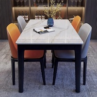 Ensemble de table à manger de luxe moderne pour cuisine, 4 à 6 chaises