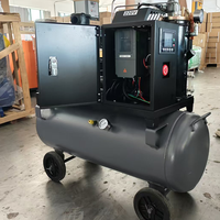 Compresseur d'air à vis lubrifié portable à faible bruit 10-8 bars avec moteur 9 kW 42 CFM silencieux pour pistolets de peinture