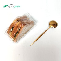Conteneur à sandwich triangulaire transparent en PET, emballage jetable et recyclable pour desserts, vente en gros