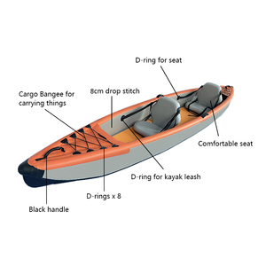 GY surf sports drop stitch bateau <span class=keywords><strong>gonflable</strong></span> en carbone pour <span class=keywords><strong>2</strong></span> personnes, bateau de Kayak - Product Image 6